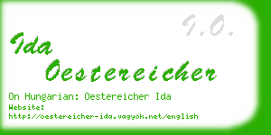 ida oestereicher business card